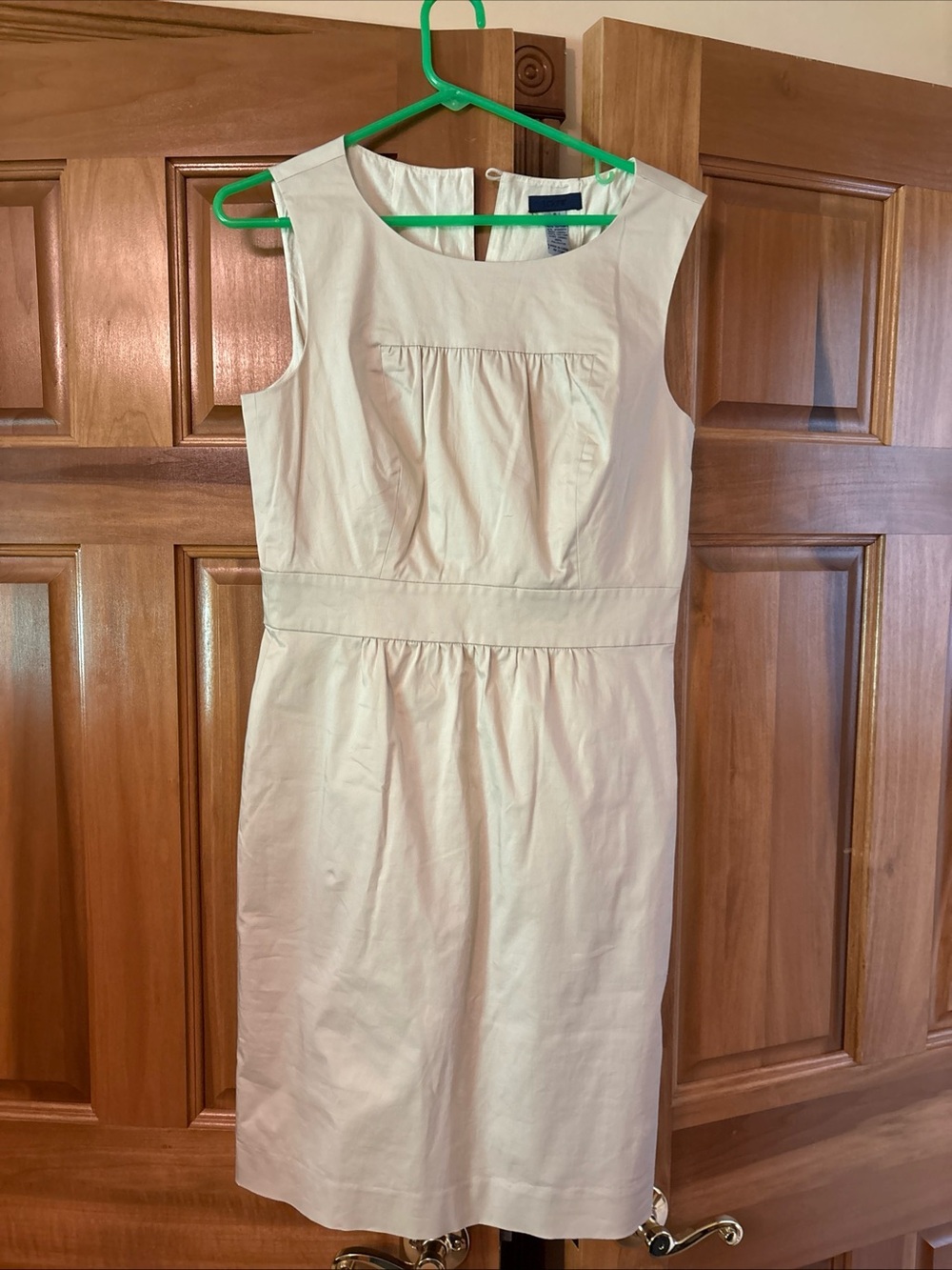 J. Crew Sleeveless Cream Sheath Dress